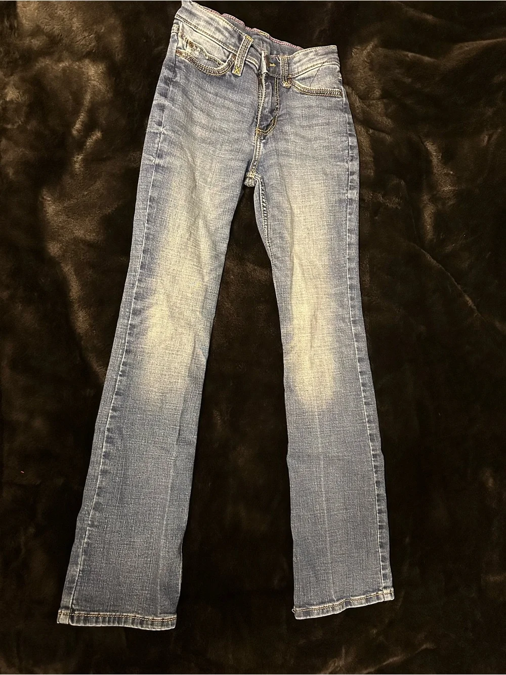 Wrangler Girls' Boot Cut Stretch Low Rise Regular Fit Boot Cut Jeans 12 SLIM